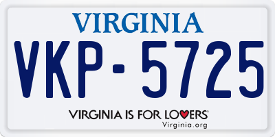 VA license plate VKP5725