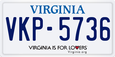 VA license plate VKP5736