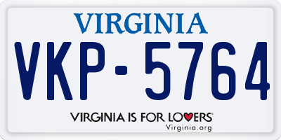 VA license plate VKP5764