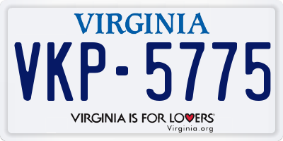 VA license plate VKP5775