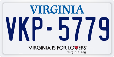 VA license plate VKP5779