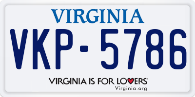 VA license plate VKP5786