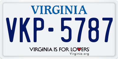VA license plate VKP5787