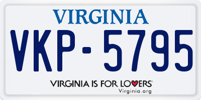 VA license plate VKP5795