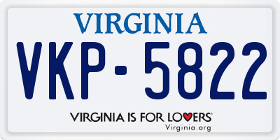 VA license plate VKP5822