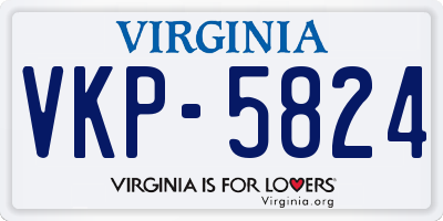 VA license plate VKP5824