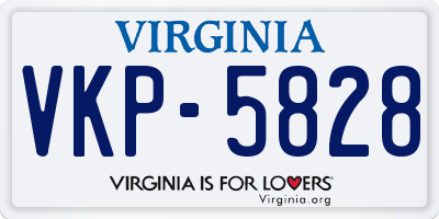 VA license plate VKP5828