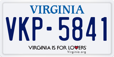 VA license plate VKP5841