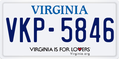 VA license plate VKP5846