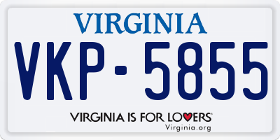VA license plate VKP5855