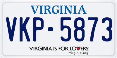 VA license plate VKP5873