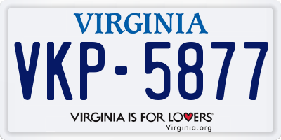 VA license plate VKP5877
