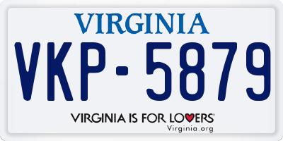 VA license plate VKP5879