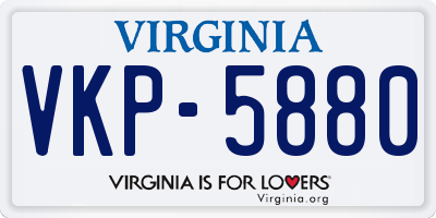 VA license plate VKP5880