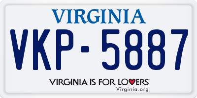 VA license plate VKP5887