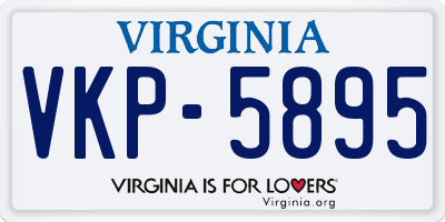 VA license plate VKP5895