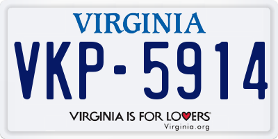 VA license plate VKP5914