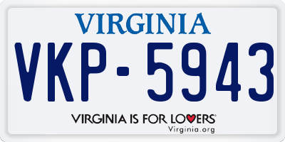 VA license plate VKP5943