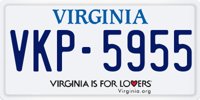 VA license plate VKP5955
