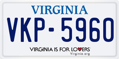 VA license plate VKP5960