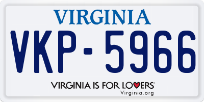 VA license plate VKP5966