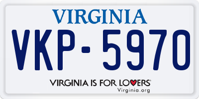 VA license plate VKP5970
