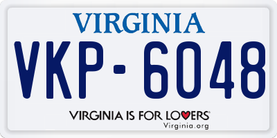 VA license plate VKP6048