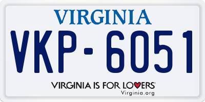 VA license plate VKP6051