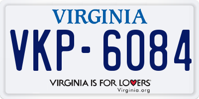 VA license plate VKP6084