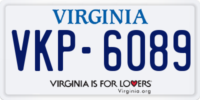 VA license plate VKP6089