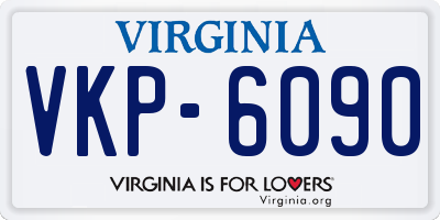 VA license plate VKP6090