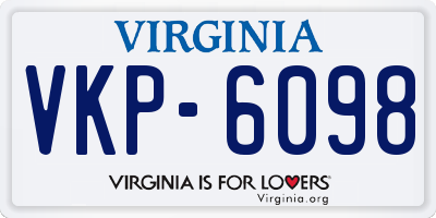 VA license plate VKP6098