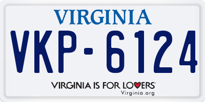 VA license plate VKP6124
