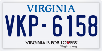 VA license plate VKP6158