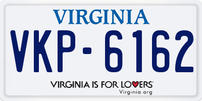 VA license plate VKP6162