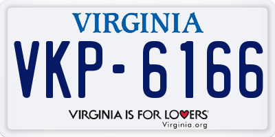 VA license plate VKP6166