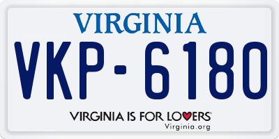 VA license plate VKP6180