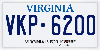 VA license plate VKP6200