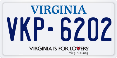 VA license plate VKP6202