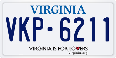 VA license plate VKP6211