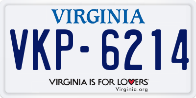 VA license plate VKP6214