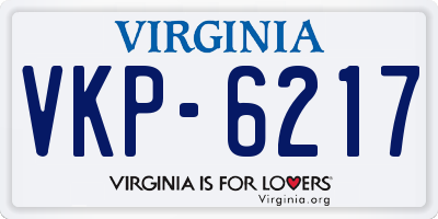 VA license plate VKP6217