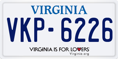 VA license plate VKP6226
