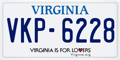 VA license plate VKP6228