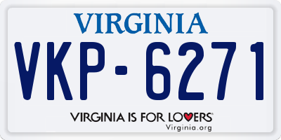 VA license plate VKP6271