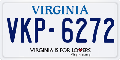 VA license plate VKP6272