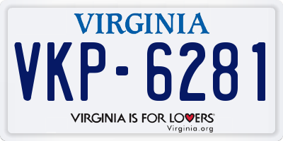 VA license plate VKP6281