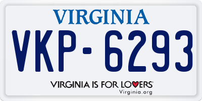 VA license plate VKP6293