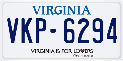 VA license plate VKP6294