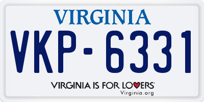 VA license plate VKP6331